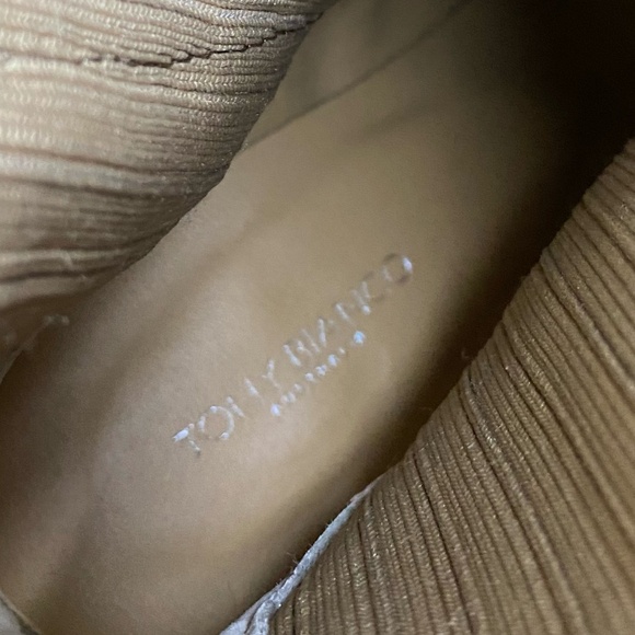 Tony Bianco Womens Caramel Leather Pointed Heel Boots- Sz- 8 1/2 - Picture 7 of 15